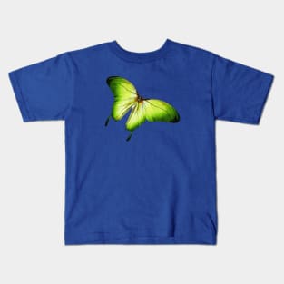 Green Butterfly Digital Painting Kids T-Shirt